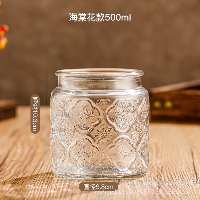 Frasco de almacenamiento retro apto para alimentos, frasco de almacenamiento para granos de café y zumos, frasco sellado, frasco de vidrio para té, transparente