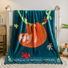 厂家直销儿童礼品毯婴儿春夏盖毯双层法兰绒卡通毛毯支持来图印花
