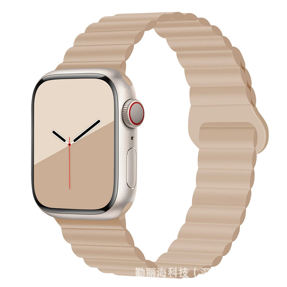 Силиконовый магнитный ремешок для Apple Watch iWatch 10/AppleWatch 9, двухцветный, размеры 38/40/41 & 42/44/45/49 мм