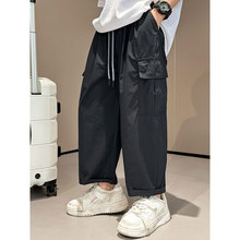 韩版男童裤子春秋2023新款设计感工装裤儿童宽松百搭帅气时髦长裤