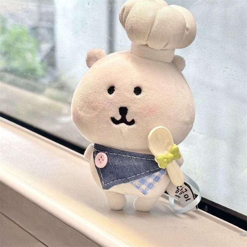 Alto valor facial auto-desprecio melón 10 cm muñeca de algodón cabeza lindo muñeca de peluche muñeca ropa de muñeca colgante