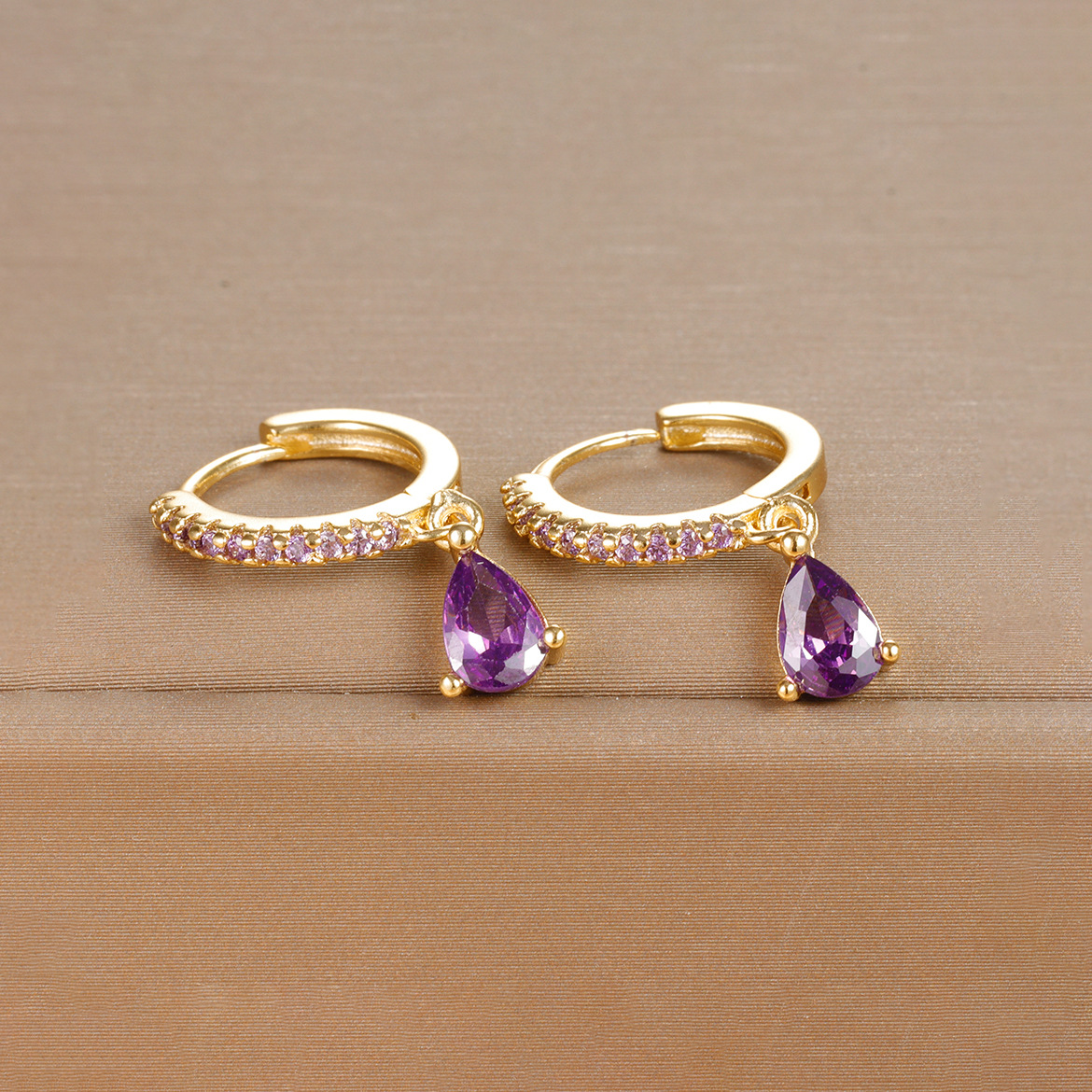 1 Pair Ig Style Shiny Water Droplets Plating Inlay Stainless Steel Zircon Drop Earrings display picture 3