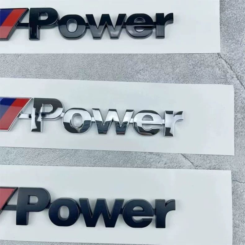 Special BMW emblem, Mpower rear badge, for 1 Series, 3 Series, 5 Series, 7 Series, X1, X2, X3, X4, X5, and X6 models; rear emblem sticker