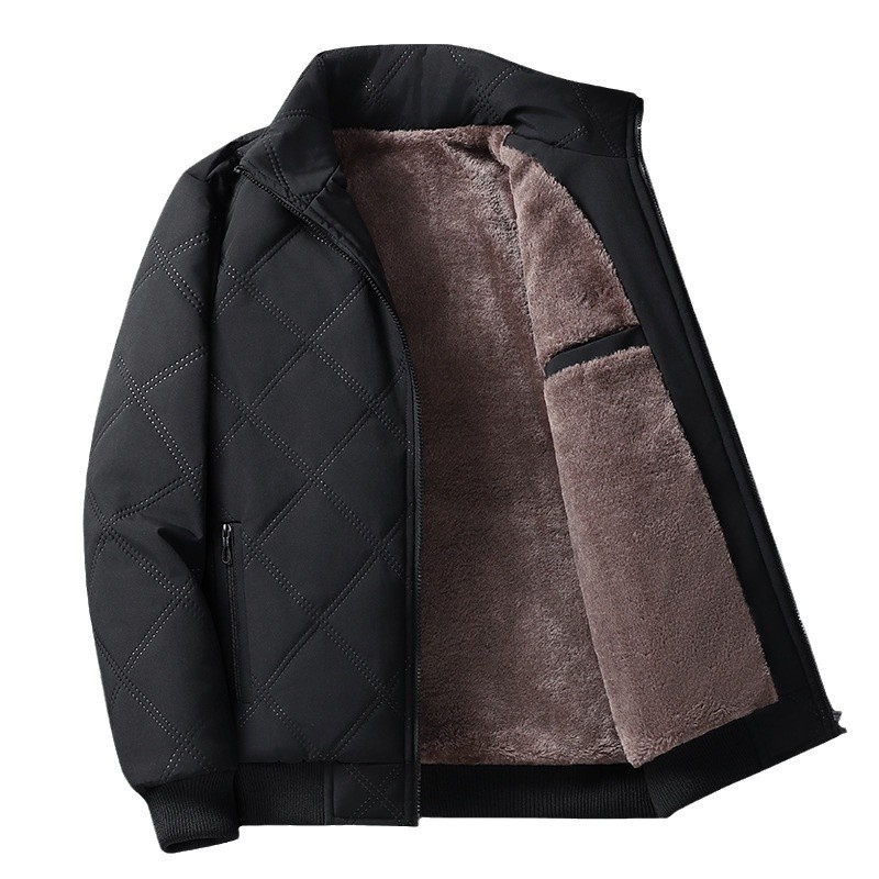 Chaqueta Acolchada Térmica con Cuello Alto para Hombre de Poliéster Engrosada para Invierno image 6