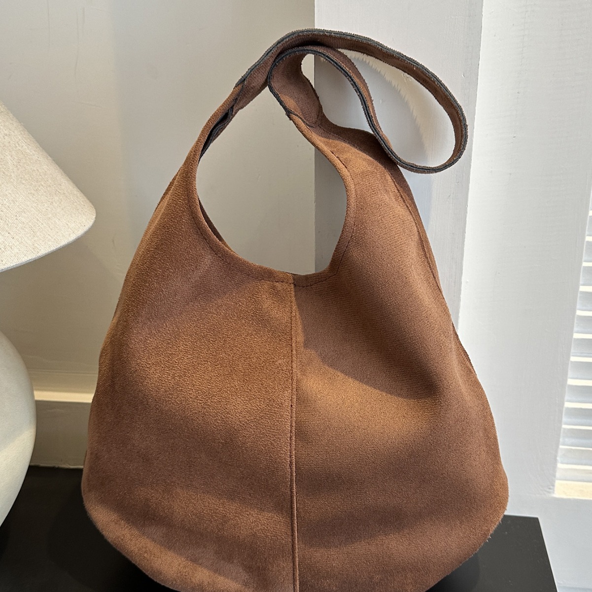 Matte winter capacious universal one-shoulder bag