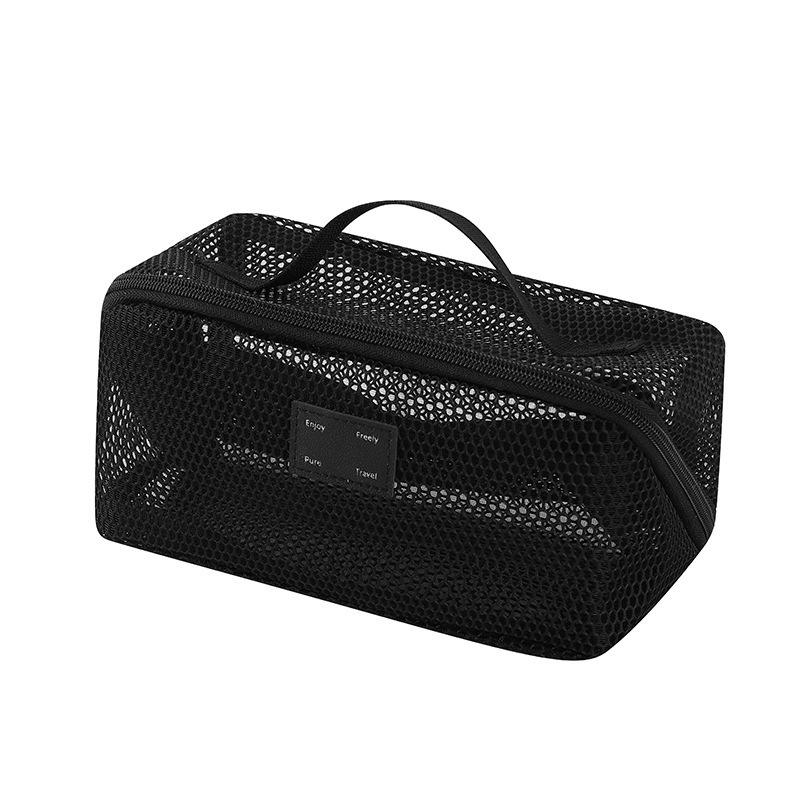 Travel Mesh Toiletry Bag Organiser With Partitioned Storage_voghion.com