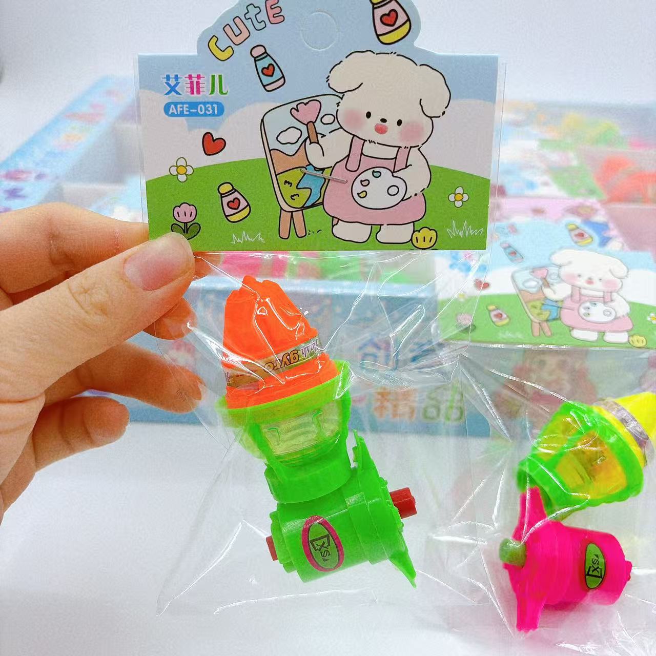 Giro flash bolsas juguetes infantiles puzzle divertidos giroscopio luces estand es nostálgico al por mayor 8090