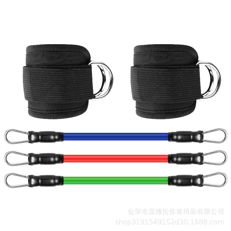 跨境新款脚踝皮带阻力带设置健身锻炼设备脚踝体重瑜伽弹性运动|undefined