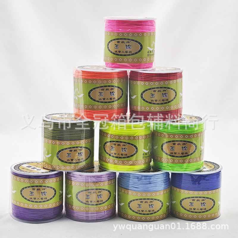 100m 옥실 카트리지 72 # 실 손으로 짠 중국어 매듭 팔찌 목걸이 실 내마모성 멀티 컬러 옵션 옥 실