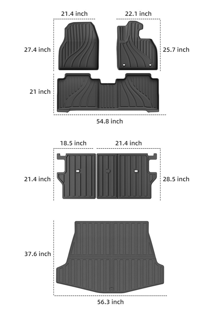Suitable for 25-26 Models of Toyota Bz4X/Subaru Solterra Lankun Car Tpe Floor Mats and Trunk Mats