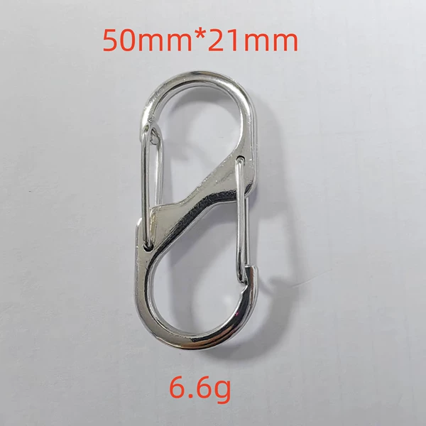 S-shaped hook length 50MM white nickel color