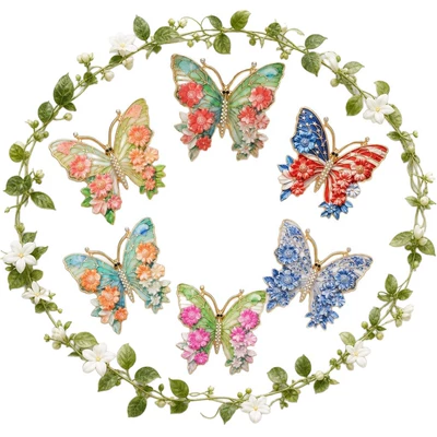 Yaxa sancaqları, Butterfly Enamel Elegant and Exquisite