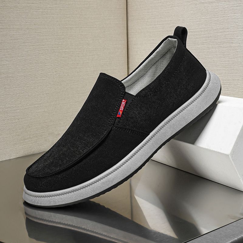 柔软超轻便老北京布鞋男新款休闲软底爸爸一脚蹬帆透气舒适布鞋棉