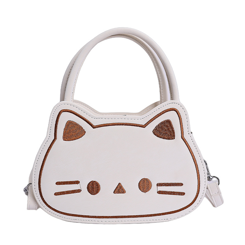 Diseño de nicho de dibujos animados pequeño bolso cuadrado adorable gato leche Hoh Hoh bolso de niña de moda de viaje de hombro mochila image 11