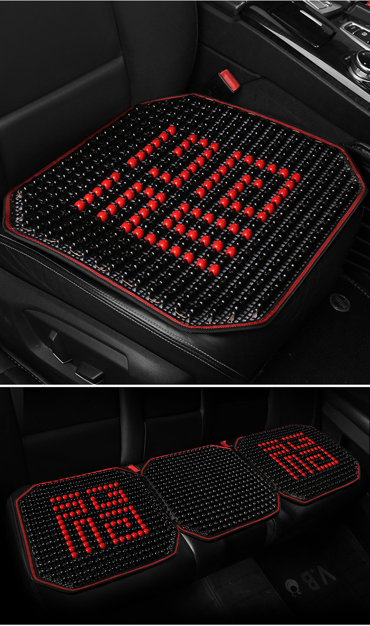 Car accessories car wooden bead cushion four seasons universal non-slip ergonomic breathable car cushion suit cushion