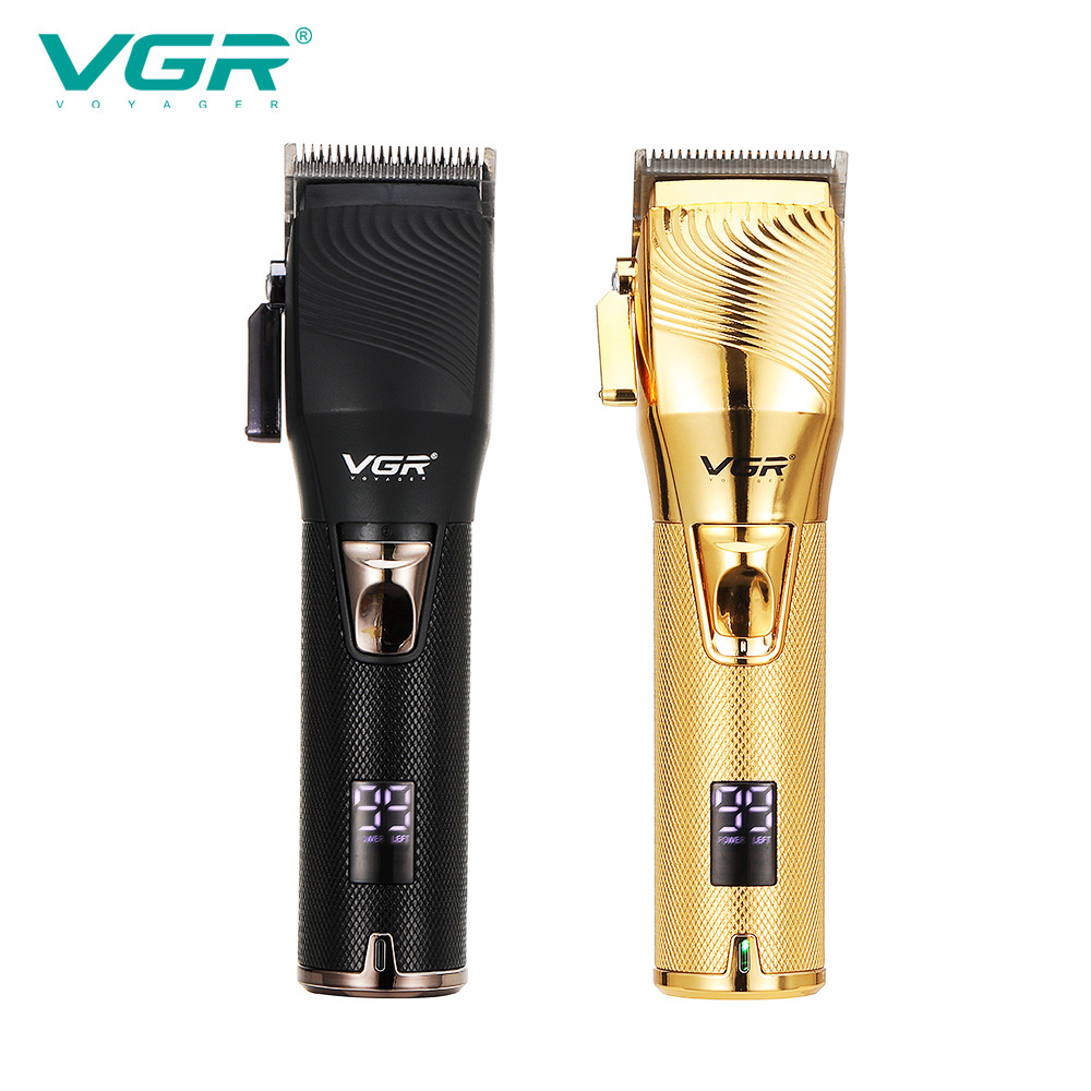 VGR electric hair clippers with digital display, oil head trimmer, metal razor, charging hair cutter, cross-border new 280