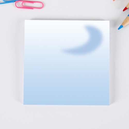 Sunset three-dimensional sticky notes for students with high-looking note paper ins sticky note book account label stickers