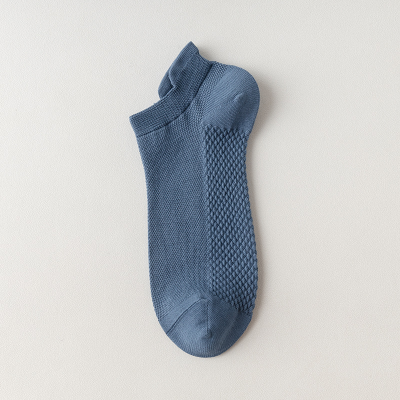 Calcetines de verano de algodón para hombres, calcetines de barco de algodón sin hueso, anti-odor, absorción de sudor, calcetines transpirables, calcetines bajos para hombres.
