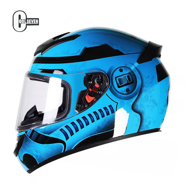 Casco de motocicleta Casco de motocicleta Casco completo para hombres y mujeres Four Seasons Fábrica general Comercio exterior Casco de seguridad DOT Estándar nacional Clase A Certificación 3C