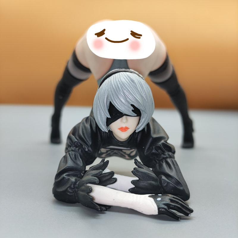 Cross-Border Hot-Selling Beautiful Girl Figure in Lying Pose, 2B Nier Figure Model Boxed, Wholesale Dropshipping