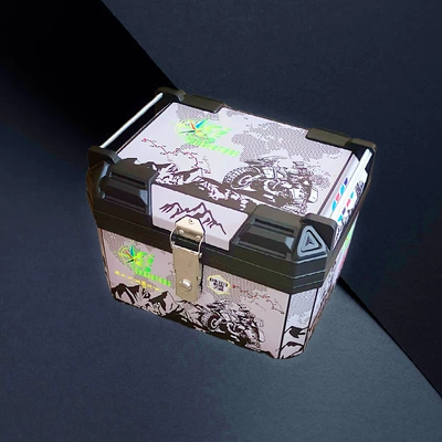 Electric car tail box thickened enlarged scooter trunk - 47l-moto-white-bare-box-installation-package