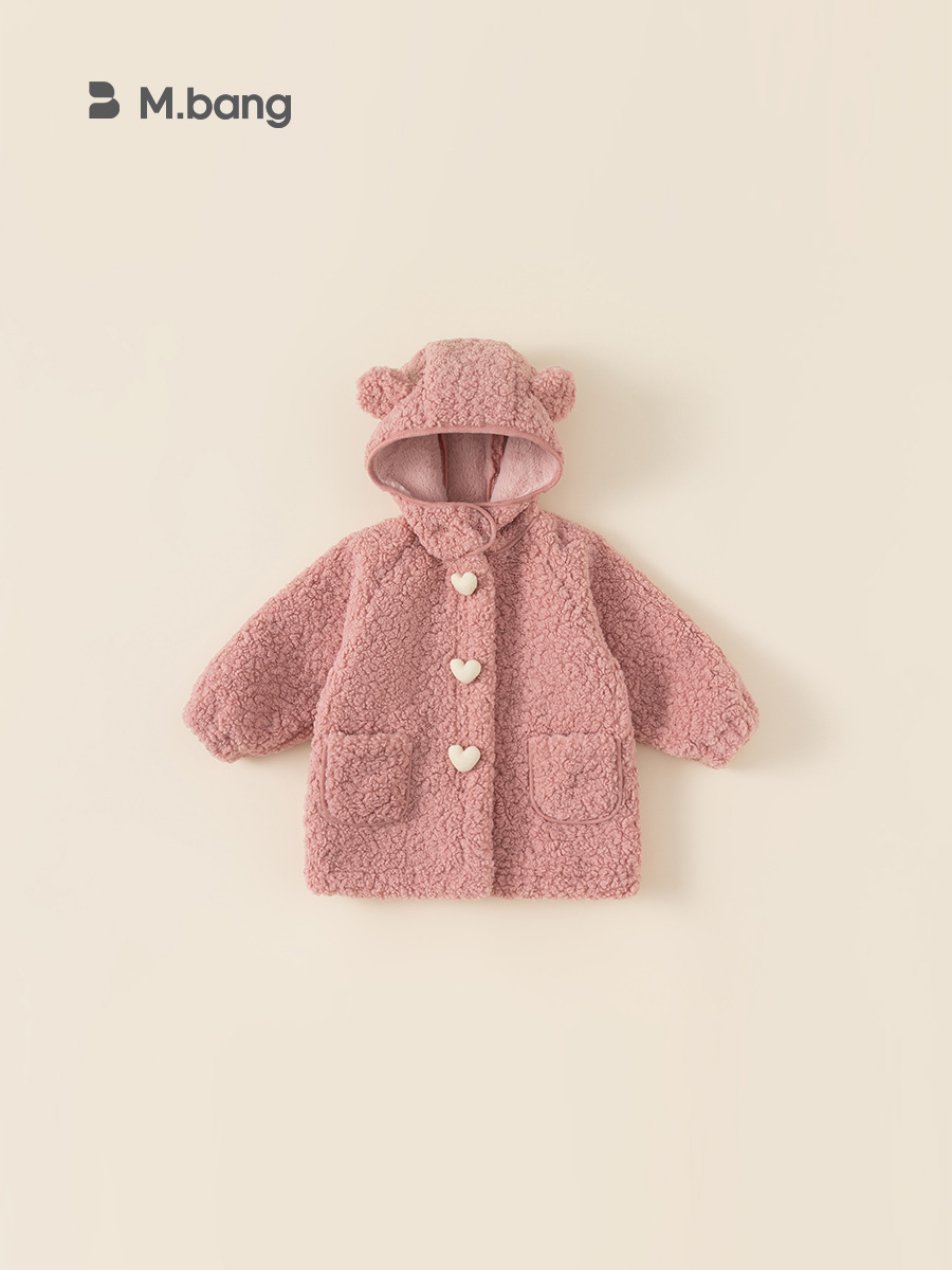 Youbao ropa infantil de niñas chaqueta larga con capuzas otoño y invierno manga larga nuevo suéter de lana infantil abrigo ropa de invierno de niña