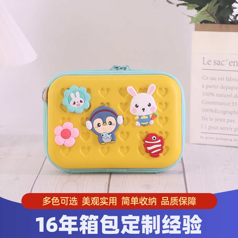 Bolsa de cosméticos de mano de dibujos animados epoxi logo bolsa de hombro portátil para niños PC bolsa de cosméticos bolsa de almacenamiento de viaje al por mayor