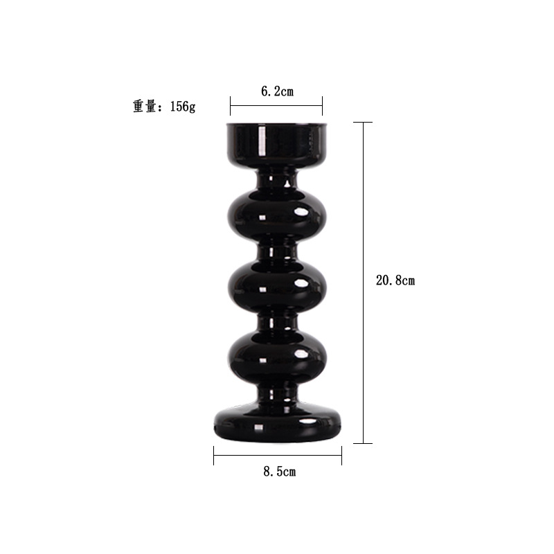 Simple retro estilo francés antiguo vela de cristal candelabro decoración de escritorio candelabro de cristal