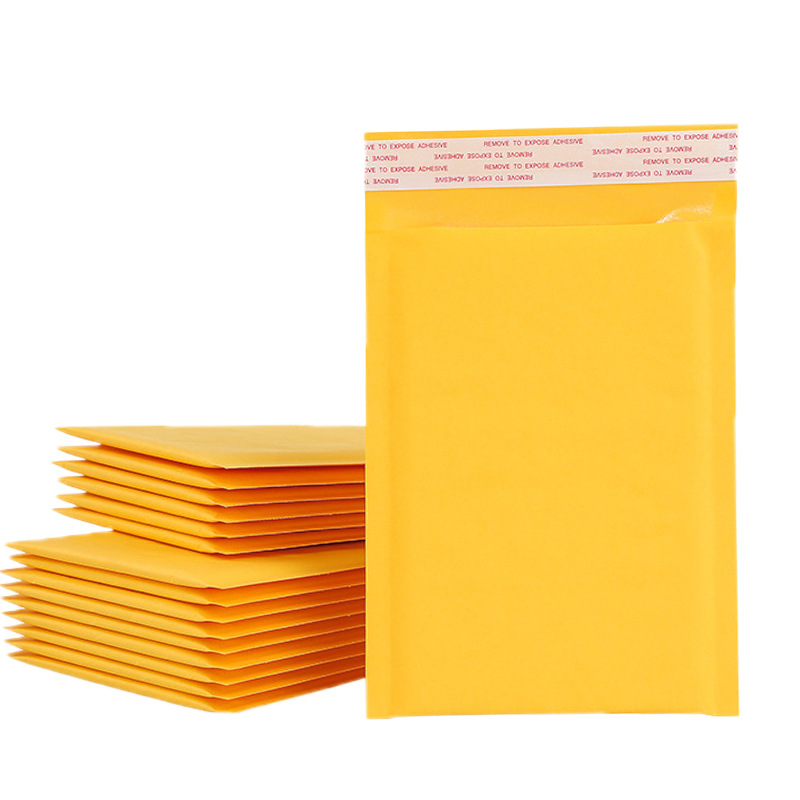 Actividad de fábrica descuento papel Kraft amarillo autoadhesivo embalaje burbuja material de embalaje bolsa de espuma Bolsa De sobre