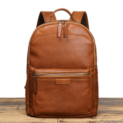 欧美复古真皮男包头层牛皮休闲旅行双肩包植鞣皮商务出差电脑背包