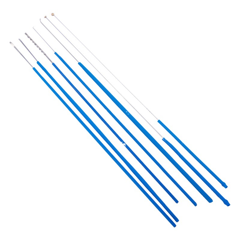 Stainless steel roll cotton swab 360 degree rotating ear scoop set spiral turning ear scoop portable ear scoop tool