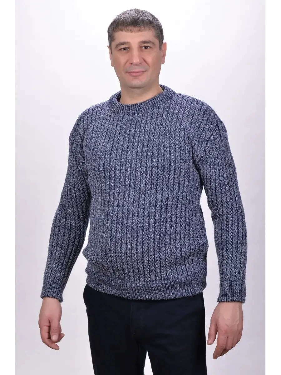 Свитер милитари крупной вязки