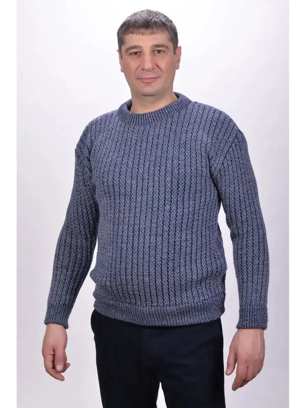 Свитер милитари крупной вязки
