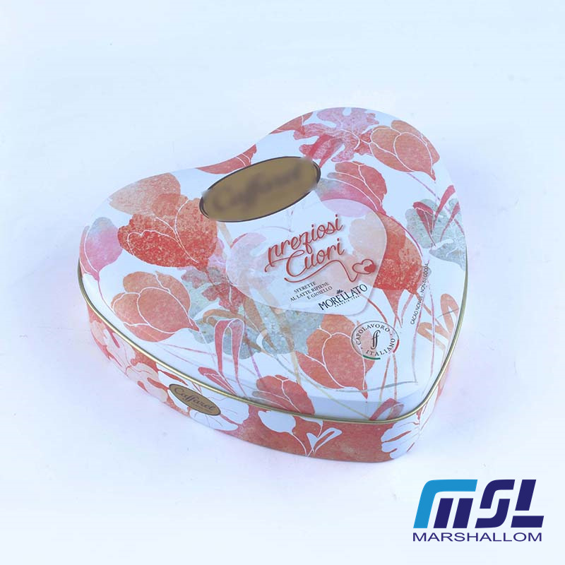 源头厂家优惠供应精美马口铁ML-233巧克力心形罐糖果罐食品包装罐