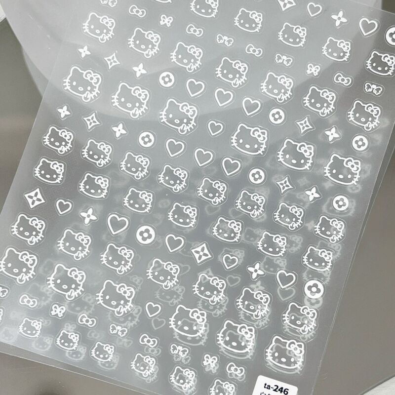 Nail art jewelry cute cartoon KT cat bear sticker phototherapy glue butterfly nail decoration sticker nail shop special Nail art jewelry cute cartoon KT cat bear sticker phototherapy glue butterfly nail decoration sticker nail shop special