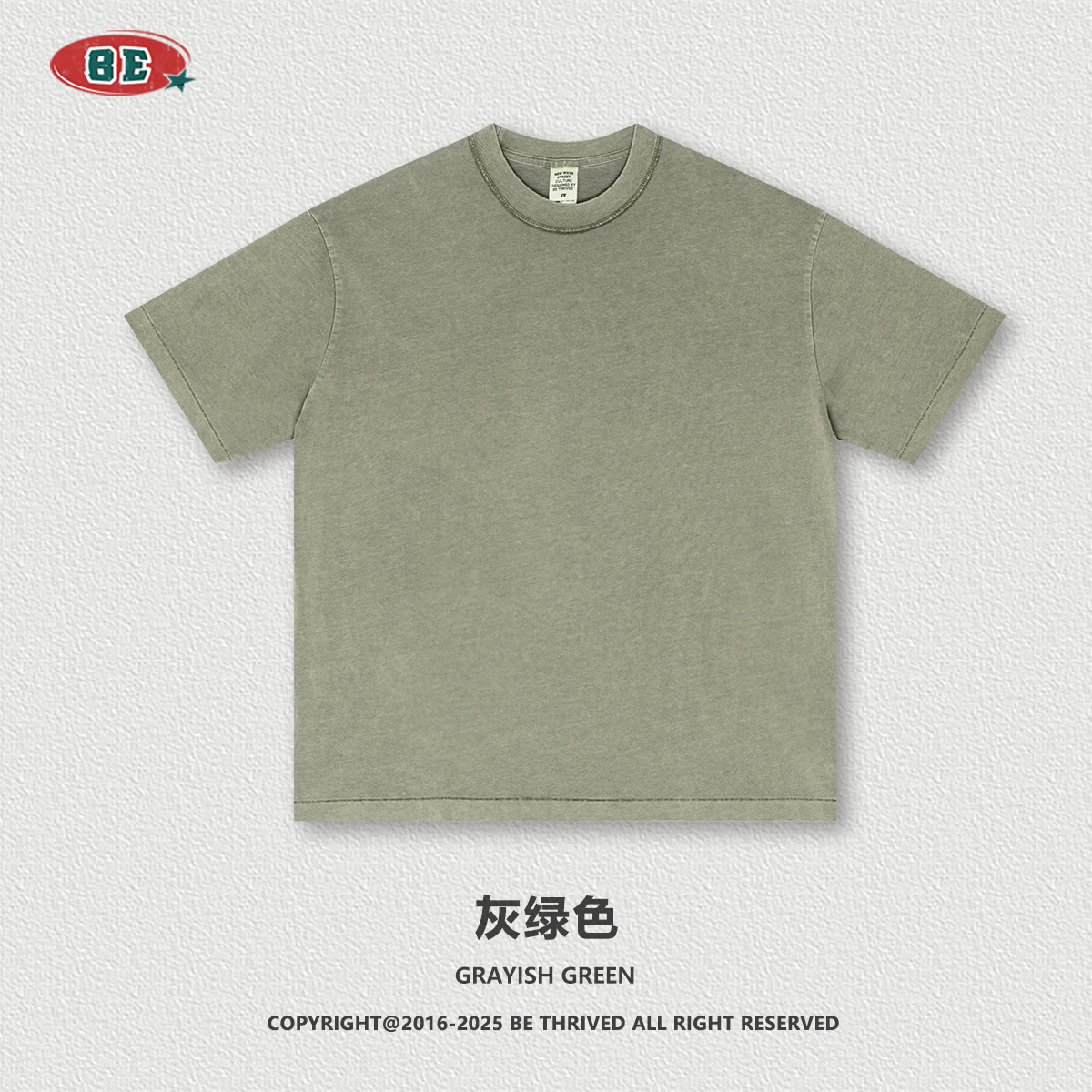 BE ropa de hombre | 2025 verano americano marca de moda europea y americana casual top de media manga para hombre camiseta de manga corta lavada contra el coche para hombre de moda