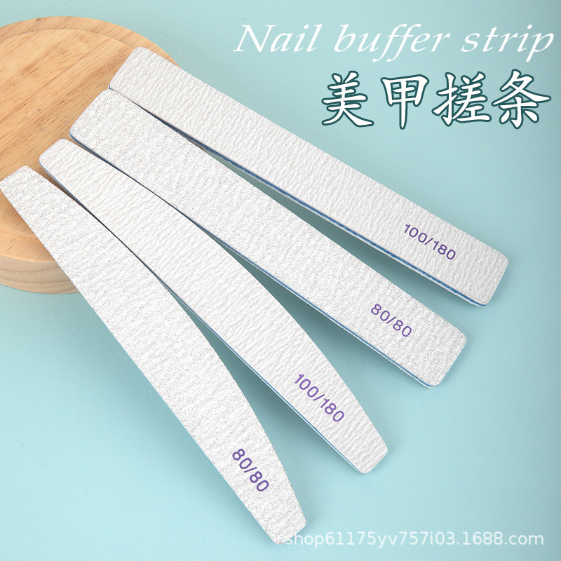 80/80 Coarse Sand Polishing Strip Phototherapy Nail Shaping Polishing File Manicure Shaping Polishing Nail Sanding Strip Washable