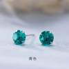 Base zirconium, universal small earrings, silver 925 sample, simple and elegant design, wholesale