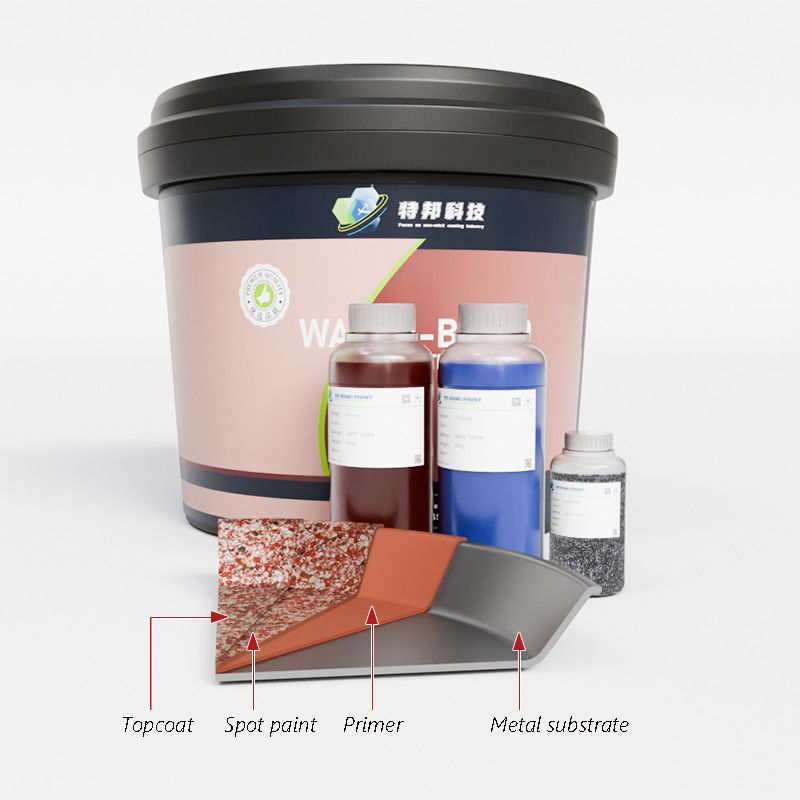 红色花岗岩水性特氟龙涂料耐高温更强耐磨不粘涂料易清洁防腐蚀