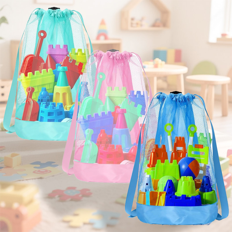 Amazon beach toy storage bag portable travel beach bag travel backpack logo a minimum order