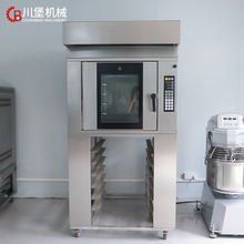 柏川多功能自动旋转电烤箱商用大型烤炉5盘蒸汽炉蛋糕面包电烤箱