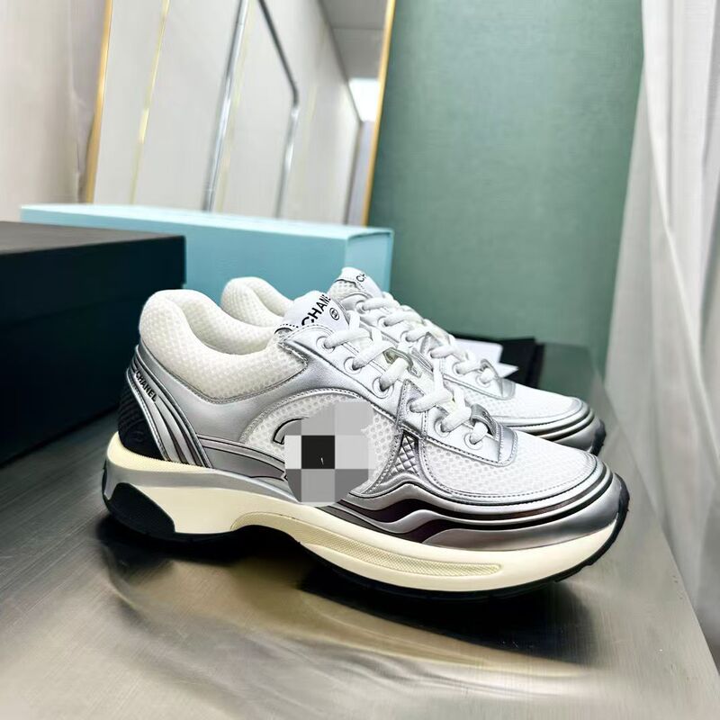 Putian Shoes High-Quality Chanel-Style Silver-Edged New Thick-Soled Height-Increasing Mesh Breathable Casual Sports Shoes C23 Putian Shoes High-Quality Chanel-Style Silver-Edged New Thick-Soled Height-Increasing Mesh Breathable Casual Sports Shoes C23