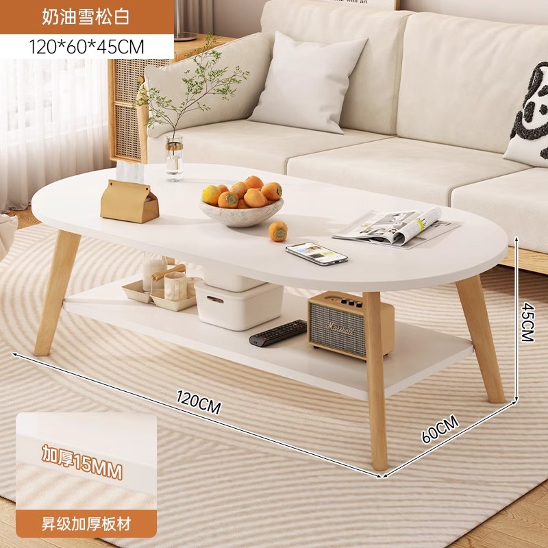 Mesa de té de núcleo de madera sólida pequeña sala de estar doméstica 2024 nueva mesa moderna simple balcón simple sofá mesa de té
