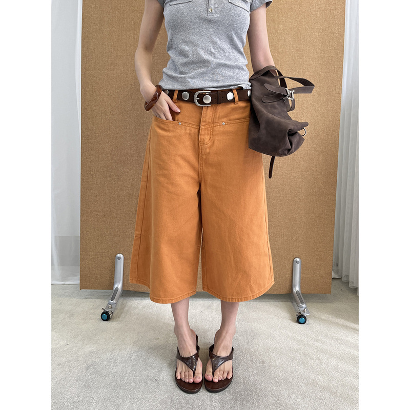 See 3L American-Style Cropped A-Line Wide-Leg Jeans for Women, Summer Slim-Fit Petite Straight-Leg Mid-Length Pants M5020 See 3L American-Style Cropped A-Line Wide-Leg Jeans for Women, Summer Slim-Fit Petite Straight-Leg Mid-Length Pants M5020