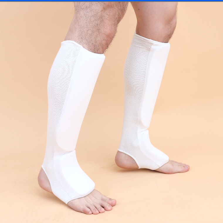 SHIN INSTEP Knitted Taekwondo Leg Protectors Foot Protectors Karate Muay Thai Sanda Protectors Padded EVA