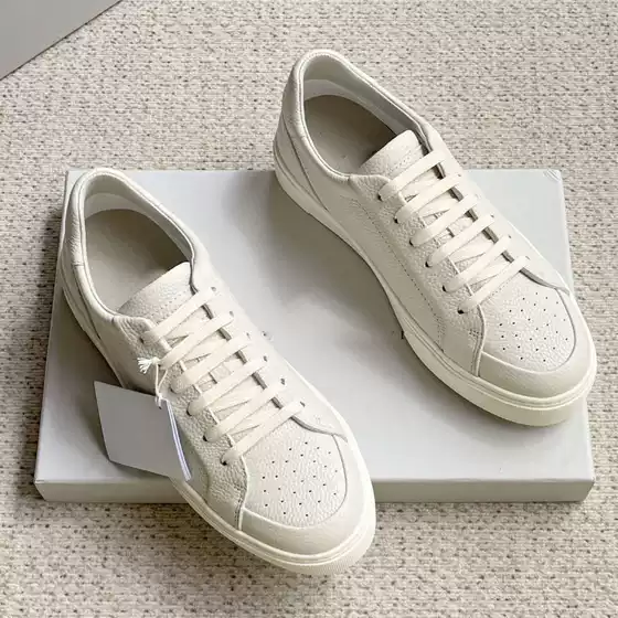 European Streetwear Brand 2024 Italian Casual Men's Designer Leather Platform Sneakers Soft Sole Comfortable White Shoes