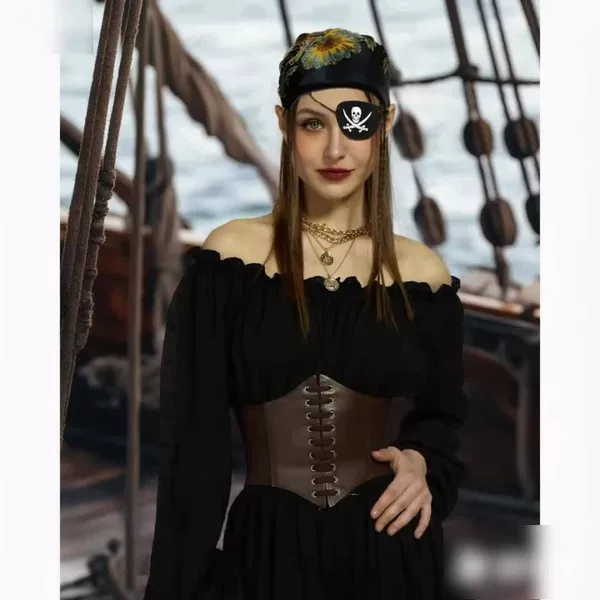Cross-Border Halloween Dance Party Cosplay Pirate Costume Accessories Headscarf Belt Necklace Bracelet Set