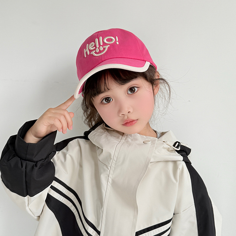 Sombreros para niños Primavera y otoño Sombrero de visera para niñas Gorras de béisbol para bebés coreanos Gorro para el sol para niñas de todo fósforo