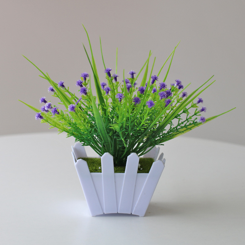 Planta artificial bonsai eucalipto Lysiana flor artificial planta verde Planta artificial decoración del hogar Fuente de la fábrica