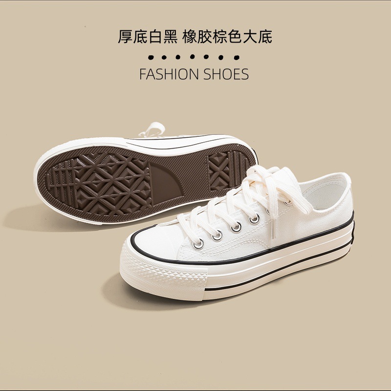 Japón Okazama Kuryu arroz grueso con suela elevada zapatos de lona rosa para niñas estudiantes coreanas con suela de goma vulcanizada.